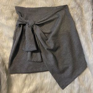 Illa Illa Boutique Plaid Knot Mini Skirt